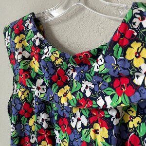 VTG 80s Floral Cross Back Dress